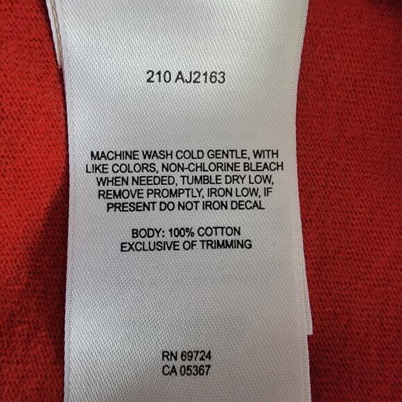 Columbia Henley Fall Orange Sz L Tall Midweight Casual Workstyle 100% Cotton - Picture 8 of 9